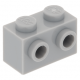 LEGO kocka 1x2 oldalán két bütyökkel, világosszürke (11211)